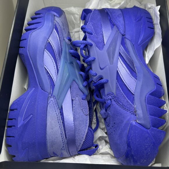 Reebok Shoes Womens 6 Purple Blue Club C Cardi B Platform Sneaker Collab GX9659